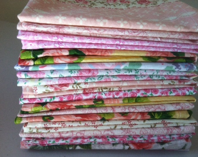 Floral Cotton Cloth Napkins, Bridal Shower Decor, Set of 6