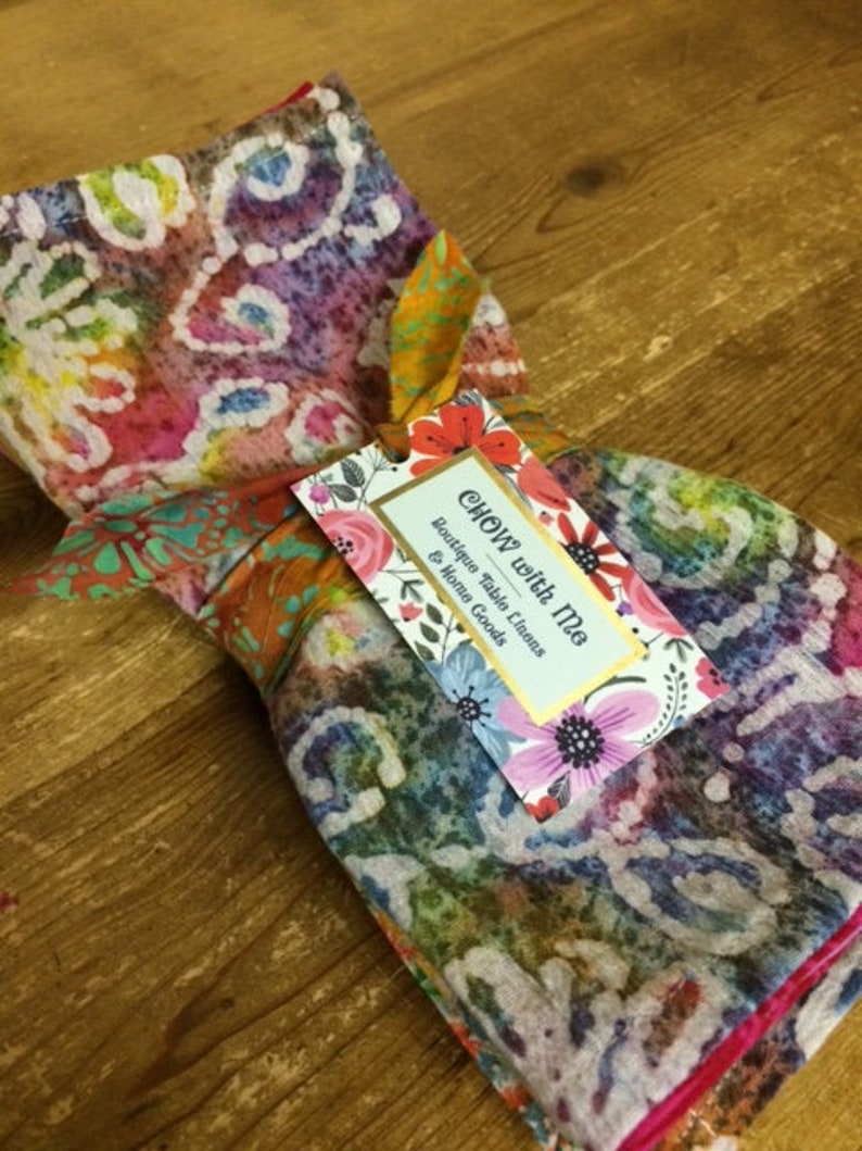 Bohemian Inspired Wedding Cloth Napkins Boho Hippie Chic Etsy