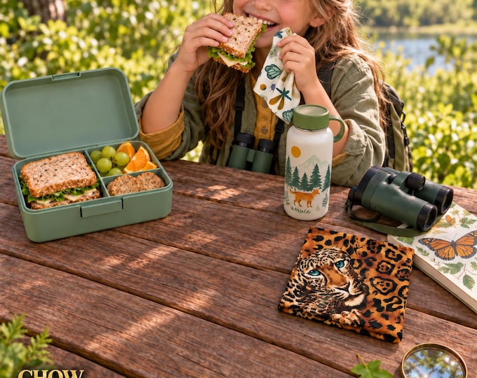 Butterfly Leopard Cloth Napkins – Set of 2 Cotton Lunch Napkins