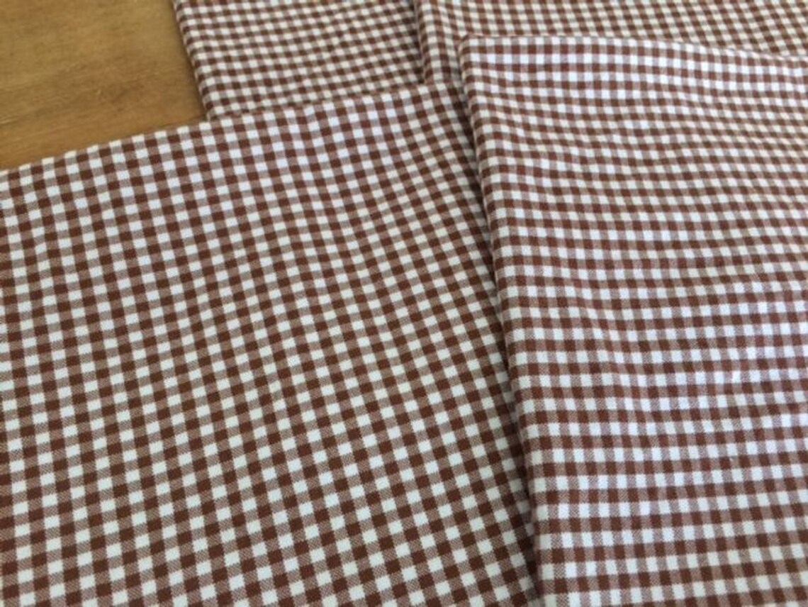 Brown and White Gingham Check Table Runner Holiday Table Etsy