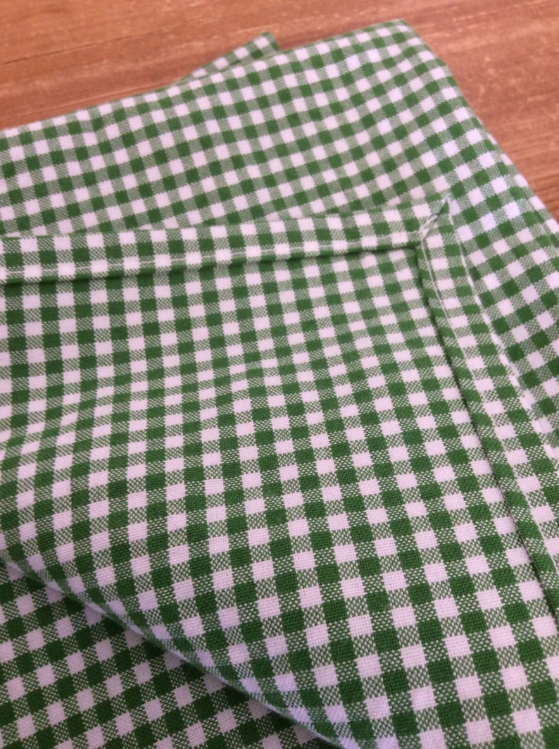 Kelly Green and White Gingham Cloth Napkins GREAT for Etsy