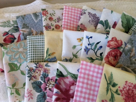 Cottage Chic, Farmhouse Chic, Cloth Napkins, 15 inch, Set of 6, by CHOW with ME