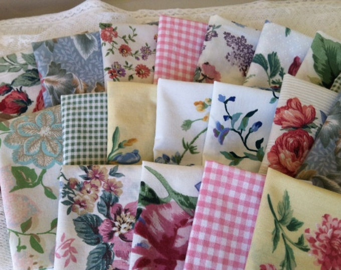 Cottage Chic Cloth Napkins: Farmhouse Floral Prints, Set of 6