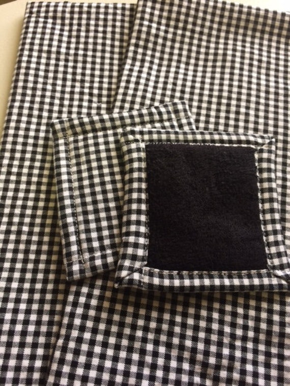 2 Black / White Gingham Hand Towels Tea Towels Guest Towels | Etsy