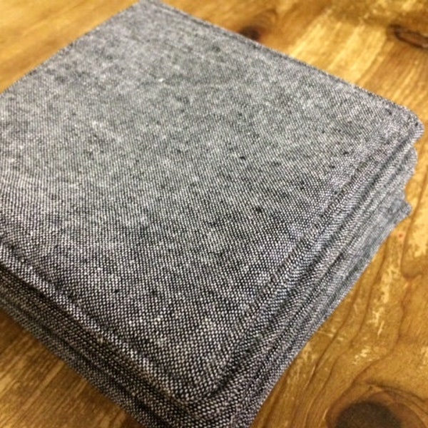 Grey Chambray Fabric Coasters, Select your Set, Farmhouse Kitchen Coasters, Drink Coasters, Modern Kitchen, Beverage Coasters