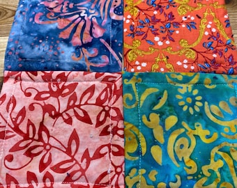 Boho Fabric Kitchen Sponges, Reusable, Eco Friendly, Set of 4