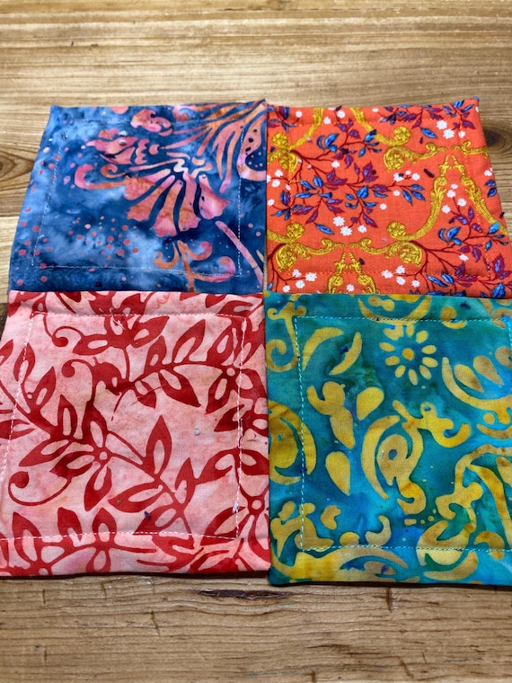 Reusable Washable Kitchen Sponges, Set of 4, Colorful Boho Bohemian Style Fabrics, Eco Friendly, perfect gift for green-conscious friends