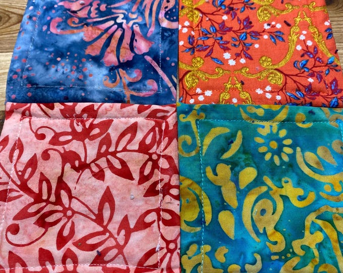 Boho Fabric Kitchen Sponges, Reusable, Eco Friendly, Set of 4