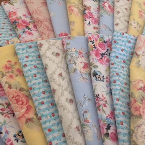 Tea Party Cottage Chic Cloth Napkins, SET of 8, 6 inch Napkins, Perfect for little Girl's Parties, by CHOW with Me image 2