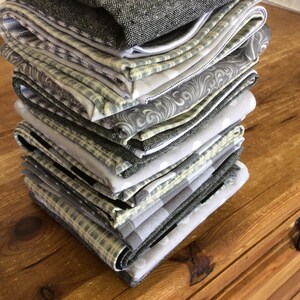 Shades of Grey Smart Home Kitchen Collection Set of 10, 15 inch Cloth Napkins, by CHOW with ME image 5