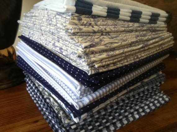 Bulk Family Pack Cloth Napkins, Shades of Blue, Set of 4, Select the size that's right for you, by CHOW with ME