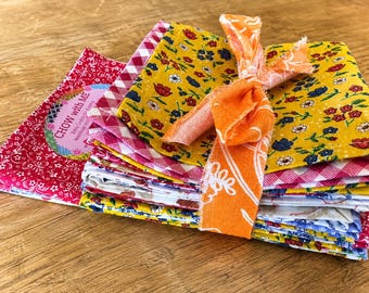 Cloth Lunchbox Napkins, Soft Cotton Prints, Set of 10
