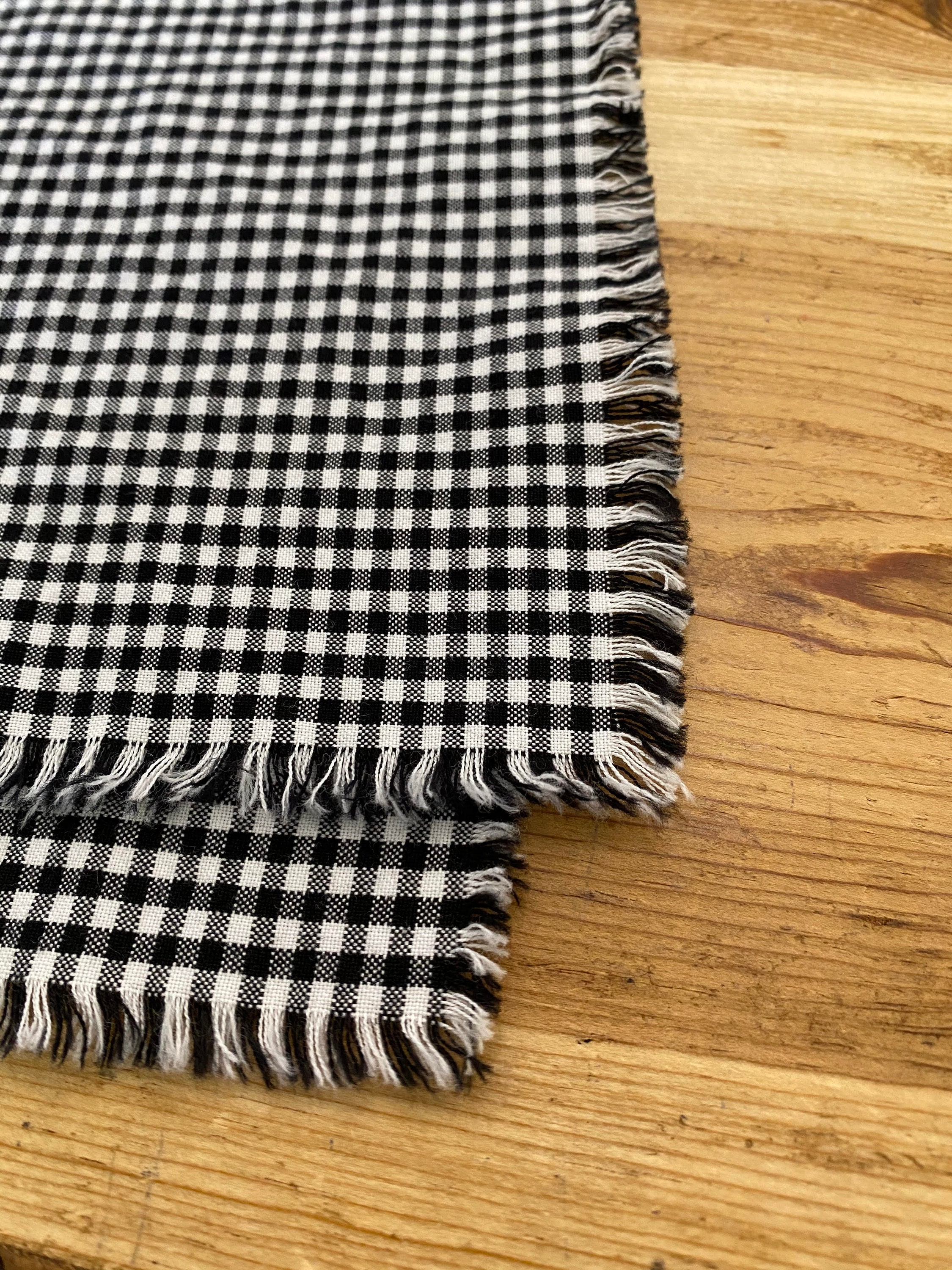 Black and White Gingham Cloth Napkins Weddings Parties | Etsy