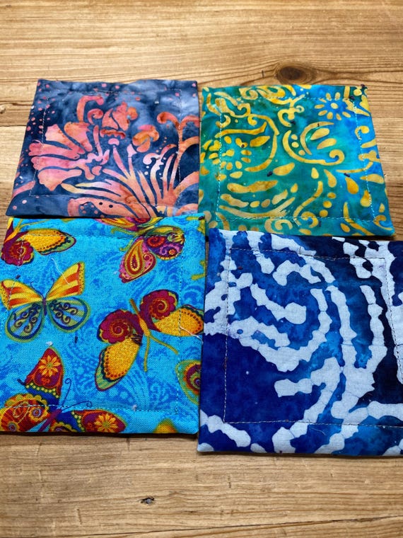 Reusable Washable Kitchen Sponges, Set of 4, Colorful Boho Bohemian Style Fabrics, Eco Friendly, perfect gift for green-conscious friends