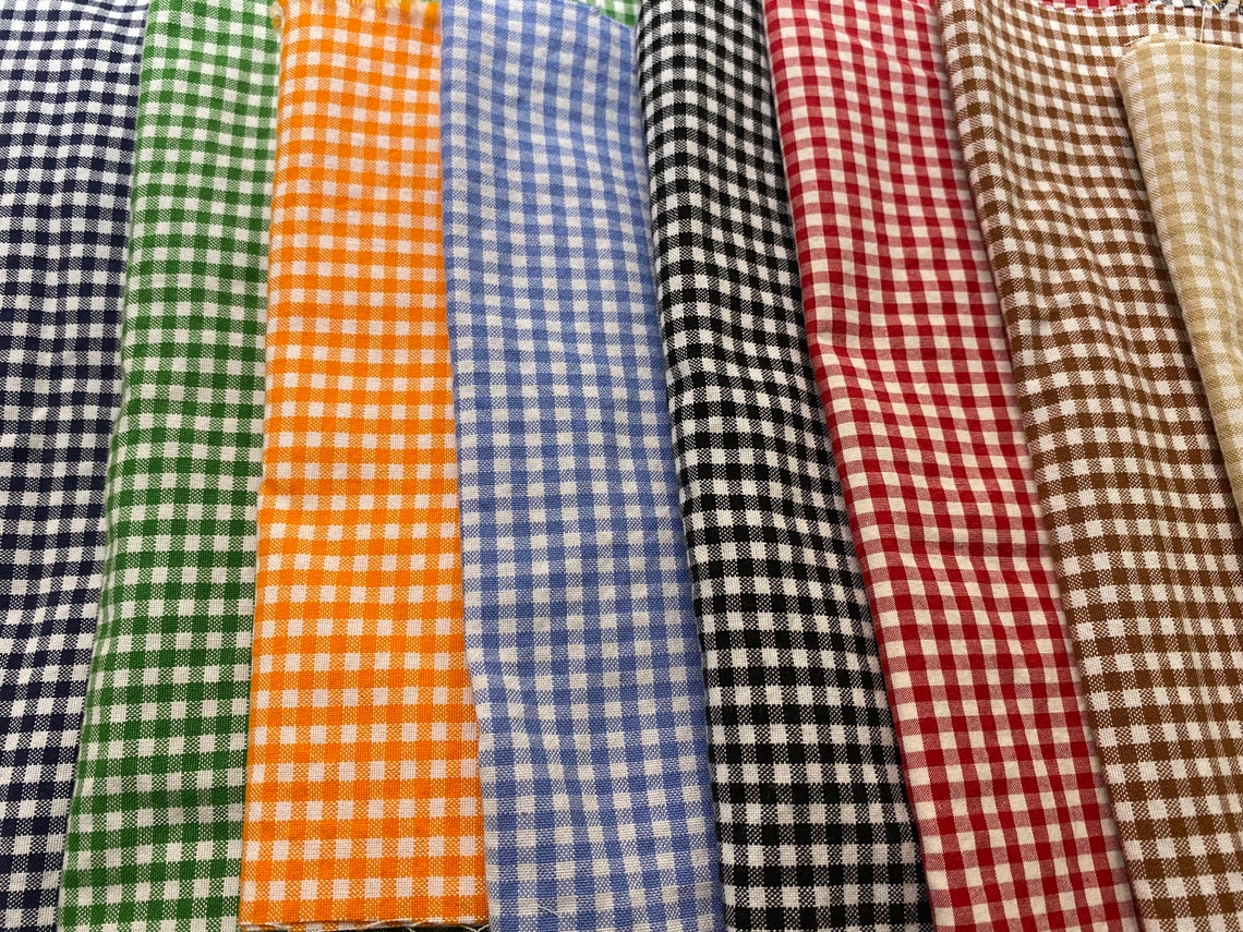 Assorted Gingham Check Cloth Cocktail Napkins Set of 8 Etsy