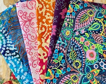 Boho Chic Cloth Napkins, Mixed Fabric Set, Wedding or Dinner Party