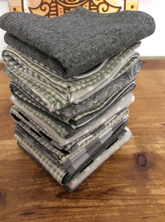 Lunchbox Napkins, Set of 10, Shades of GREY, by CHOW with ME