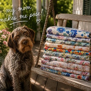 Vintage Floral Cotton Cloth Napkins, Set of 10 image 14