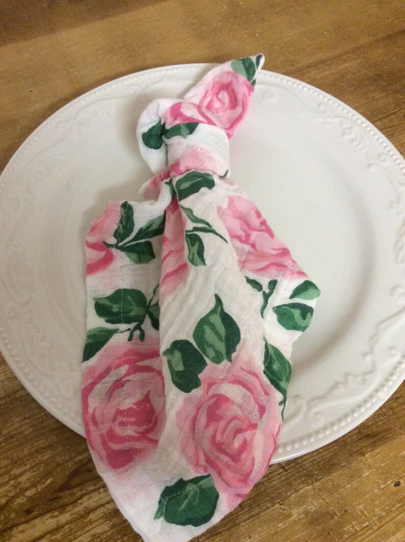 Wedding Napkins Boho Bohemian Farm Wedding Table Linens Etsy