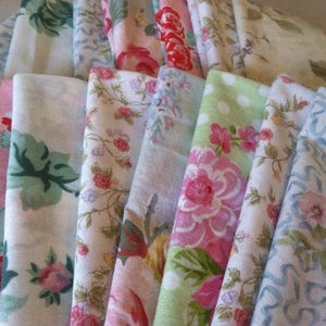 Tea Party Cottage Chic Cloth Napkins, SET of 8, 6 inch Napkins, Perfect for little Girl's Parties, by CHOW with Me image 4