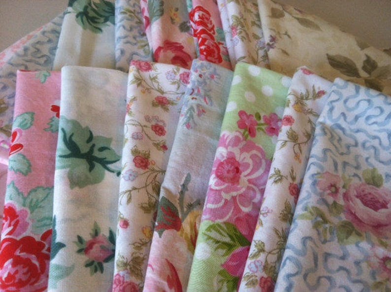 Tea Party Cottage Chic Cloth Napkins, SET of 8, 6 inch Napkins, Perfect for little Girl's Parties, by CHOW with Me image 4