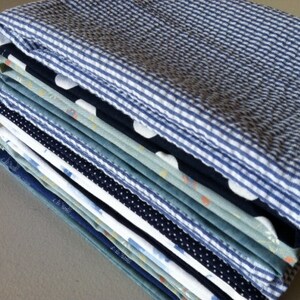 Lunchbox Napkins, Set of 10, Shades of BLUE, by CHOW with ME image 2