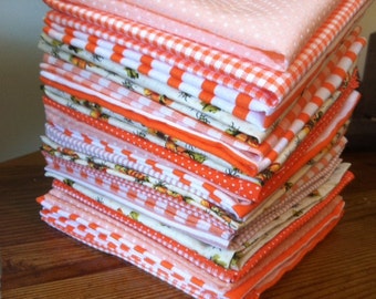 Orange Cotton Cloth Napkins - Prints & Patterns, Set of 4