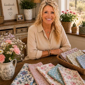 Vintage Floral Cotton Cloth Napkins, Set of 10 image 13