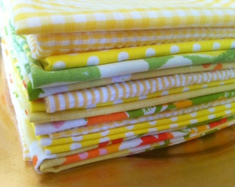 Yellow Cloth Napkins - Set of 6, Select your Size, by CHOW with ME