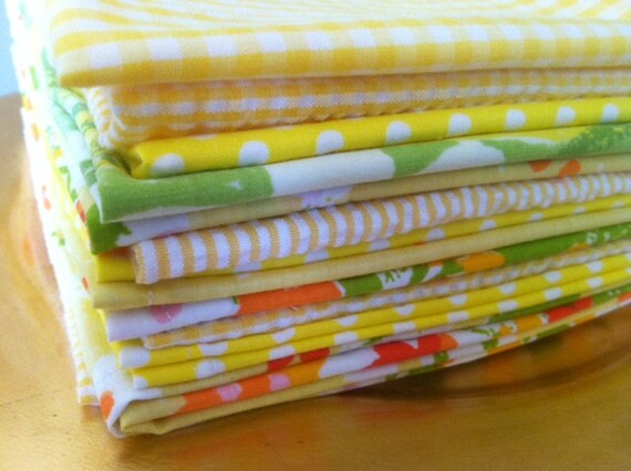 Yellow Cloth Napkins - Set of 6, Select your Size, by CHOW with ME