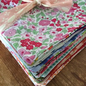 Mismatched Cotton Cloth Napkins, Family Pack of 10, Reusable Linens