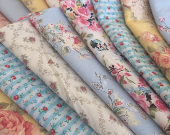 Floral Cloth Napkins Set of 10 - Cottage Chic Tea Party Decor