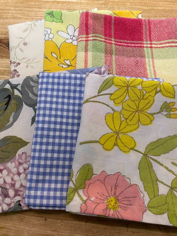 Cottage Chic, Farmhouse Chic, Cloth Napkins, 10 inch, Set of 6, by CHOW with ME