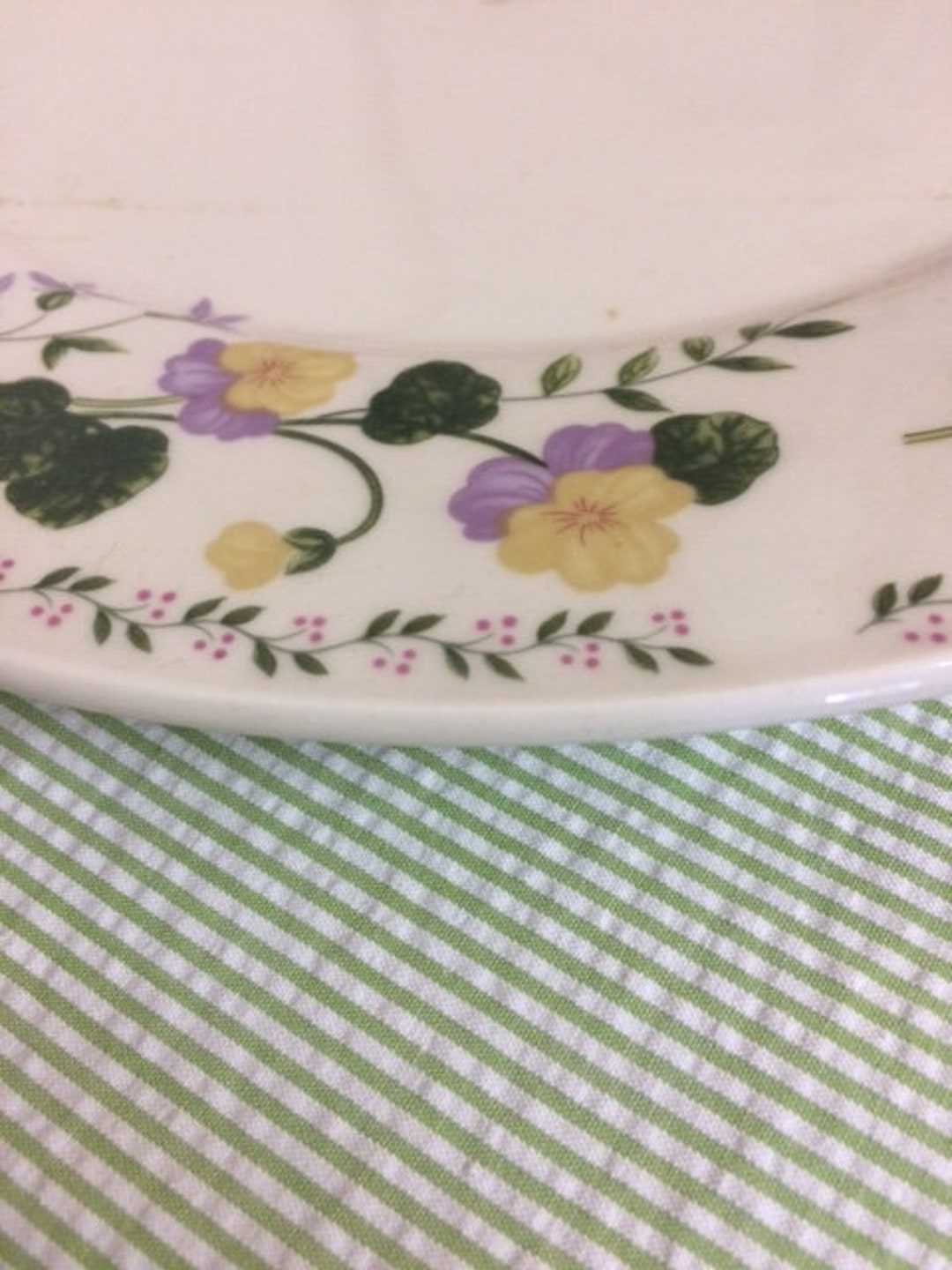 Green Cotton Seersucker Cloth Napkins, No Iron - Dinner 15X15 inches
