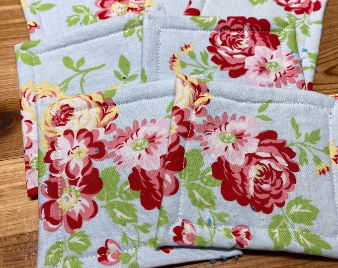 Floral Reusable Kitchen Sponge Set, Cottage Chic, Eco Friendly