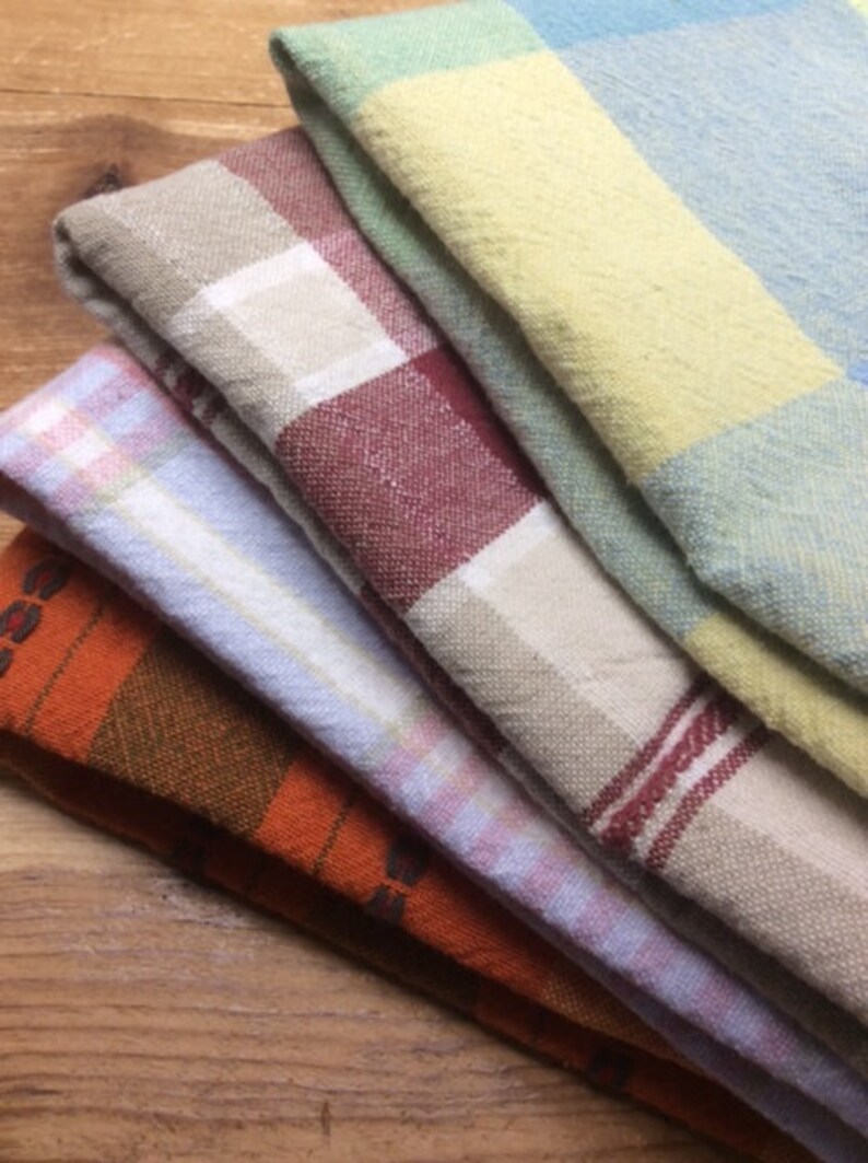 plaid hand towels