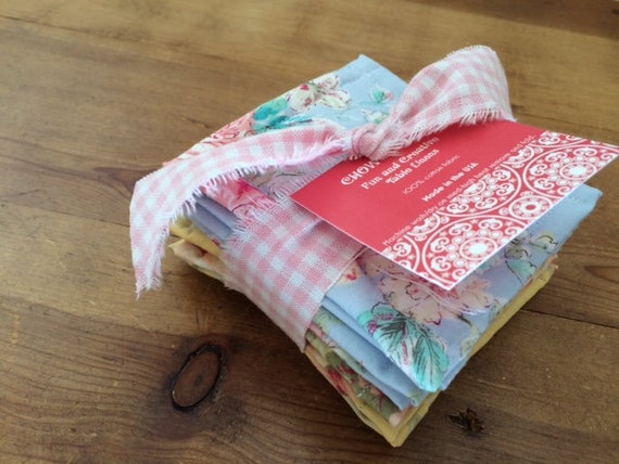 Shabby Chic Reusable Sponge, Dish Cloth, Eco Friendly Reusable Washable Sponge, Farmhouse Chic Florals, Set of 6, by CHOW with ME