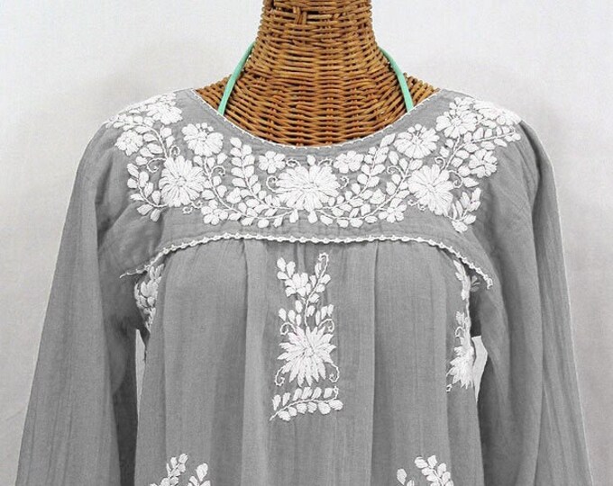 Long Sleeve Embroidered Blouse Hand Embroidered Top la Etsy