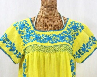 turquoise peasant blouse