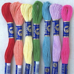 Embroidery Floss - &quot;Classic&quot; Color Mix - 7 Skeins - Bohemian Cotton Embroidery Floss