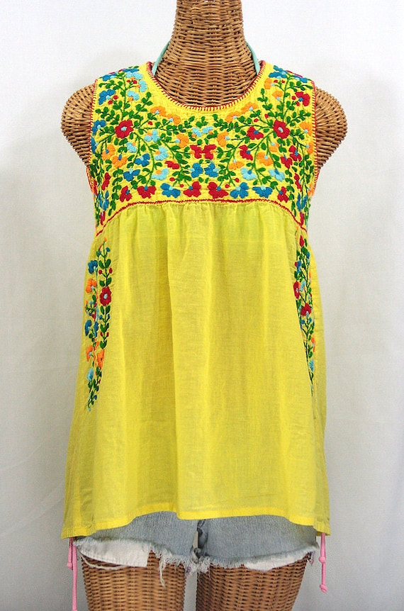 sleeveless peasant top