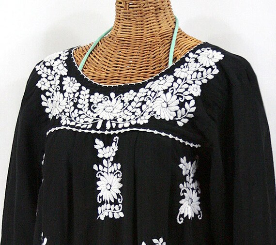 black long sleeve peasant top