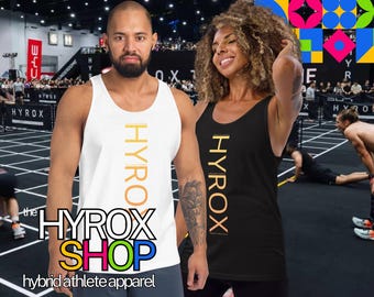 Camiseta sin mangas unisex Hyrox Athlete | Camiseta de fitness para carreras | Camiseta de entrenamiento funcional | Camiseta sin mangas híbrida para atletas