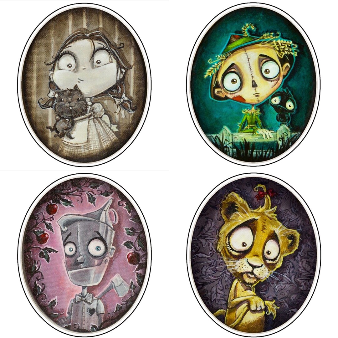 Oz Tots Fine Art Print Set of Four Etsy