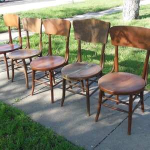Vintage Tavern Dining Chair Set of 6 - Etsy