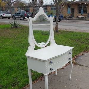 Antique Vanity Dressing Table Writing Desk 2 Drawer Table