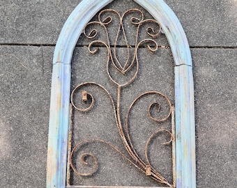 Wood Metal Gothic Wall Garden Art