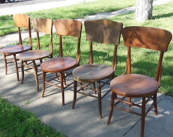 Antique Solid Wood Dining Chair - Vintage 1930s Kitchen Chair - Etsy