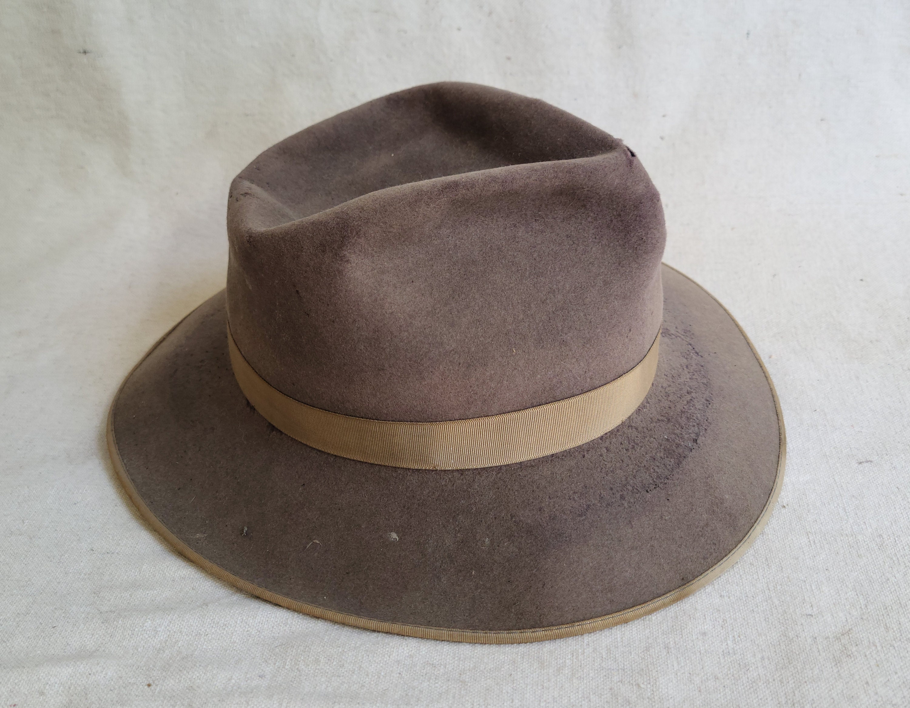 Vintage Gray Felt Fedora Hat 1940s 1950s Penneys Marathon