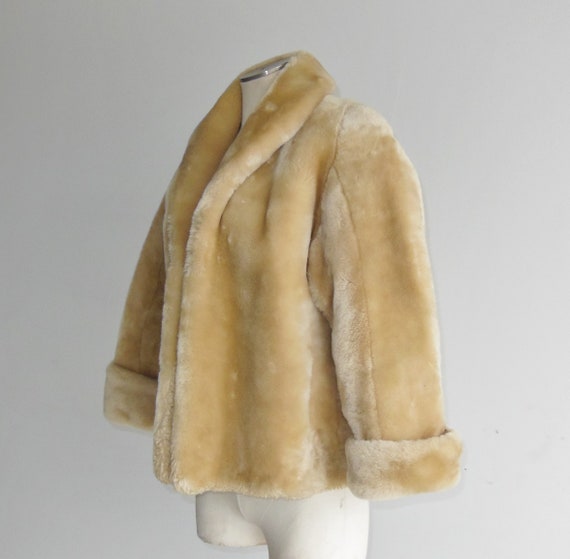 Antique Authentic Sheepskin Shearling Fur Coat Na… - image 5